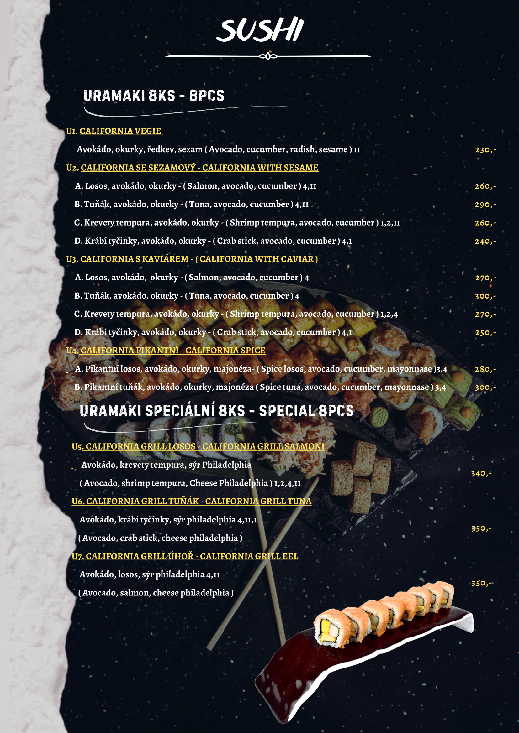 Sushi Menu | Hello Vietnamese-Thai-Sushi 1. stránka