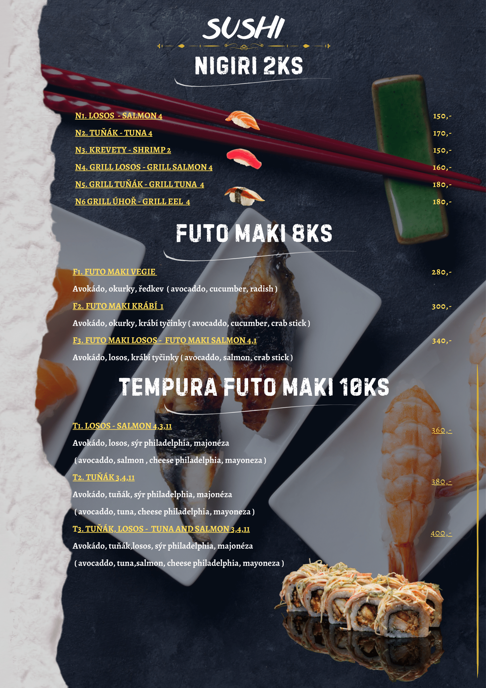 Sushi Menu | Hello Vietnamese-Thai-Sushi 2. stránka