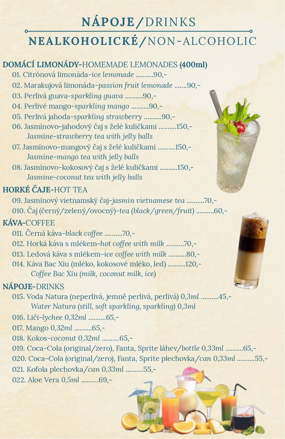 Nápojové Menu | Hello Vietnamese-Thai-Sushi 1. stránka