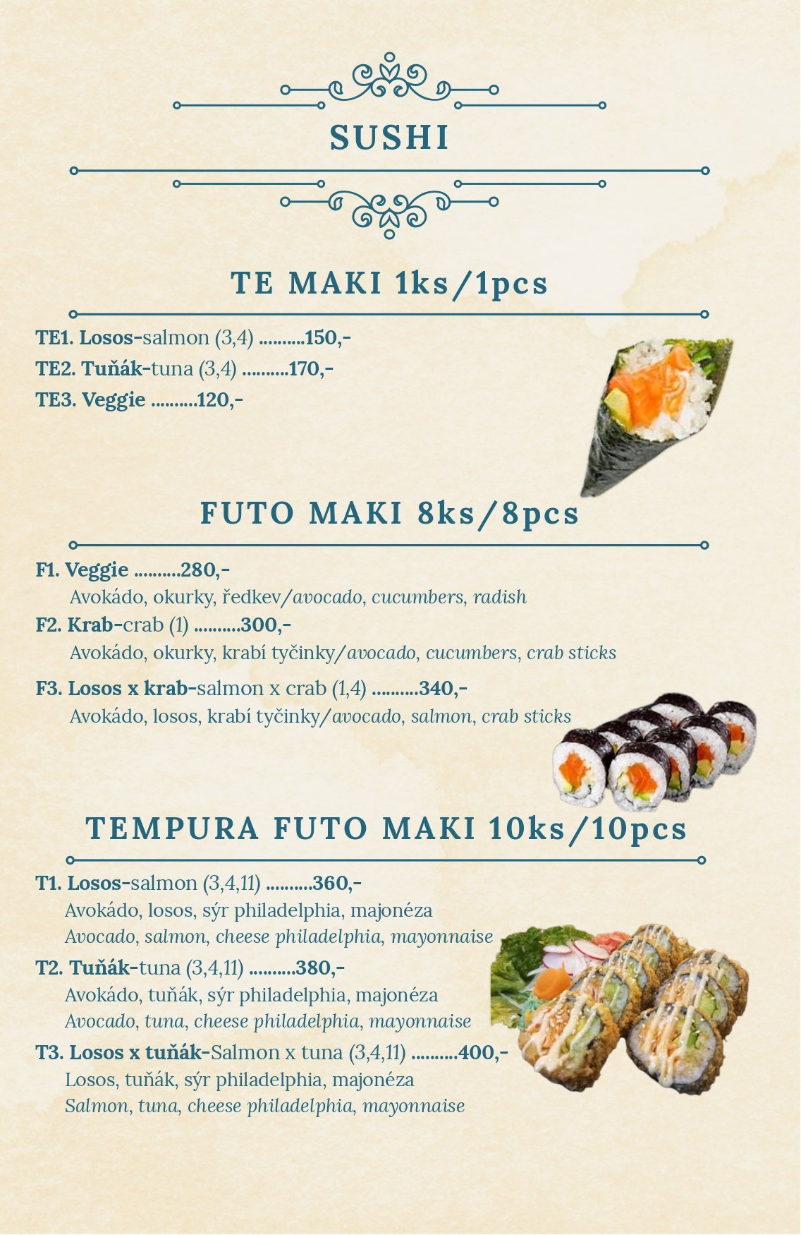 Hlavní jídla Menu | Hello Vietnamese-Thai-Sushi 1. stránka